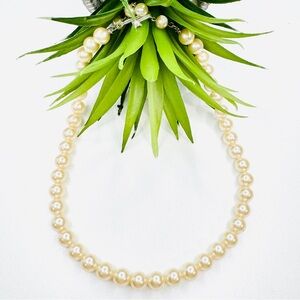 Vintage 60's Marvella* Cream Faux Pearl Glass Beaded Necklace, 14"-16"